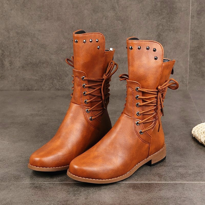 BRYZE Halfhoge Veterlaarzen