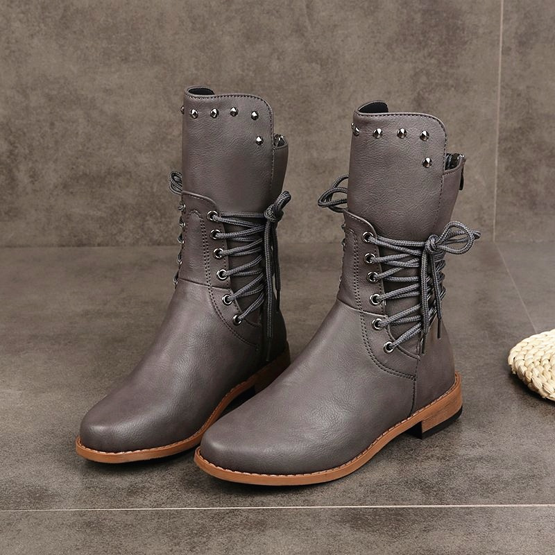 BRYZE Halfhoge Veterlaarzen